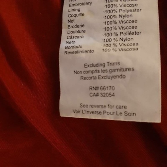 Anthropologie Niki Tlahajan Sz 0 Shift Dress Red Floral Keyhole Embroidry Party - Picture 10 of 10